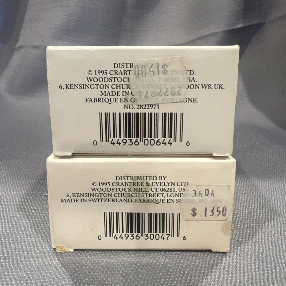 Crabtree & Evelyn London Sweet ALMOND Oil Body Lotion + Shower‎ Gel Set 1995 VTG